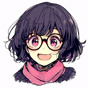 戴眼镜q版女孩