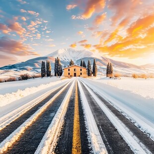 雪山道路公路