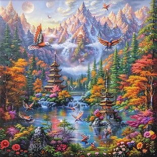 立体山水油画