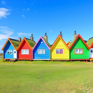 彩色小木屋