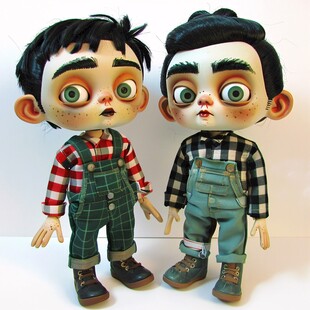小对娃泥塑