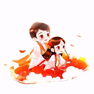 q版结婚喜庆