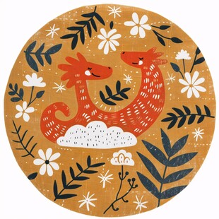 圆形龙插画