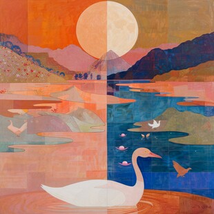 新中禅意岩彩画