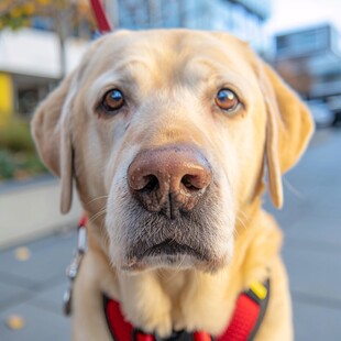 拉布拉多犬半身特写