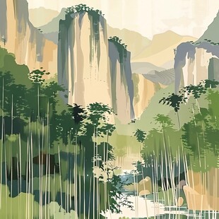 雁荡山插画