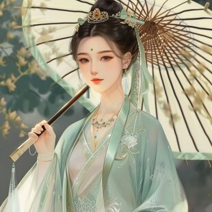 古风美女头像插画封面