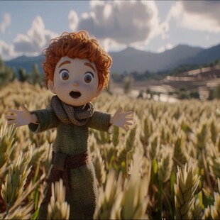 小龙农夫拿麦穗头像