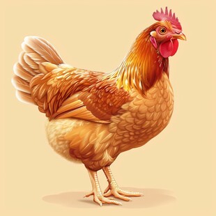 走地鸡插画