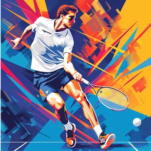 网球运动插画