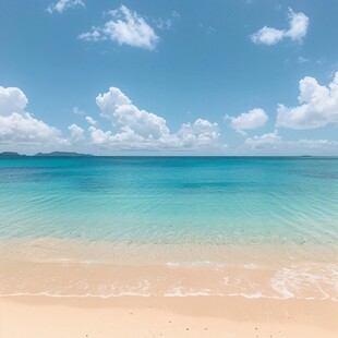 碧海蓝天沙滩白云