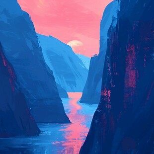 山河插画