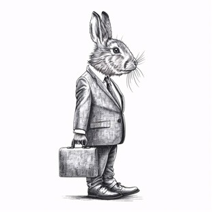 穿西装的兔子