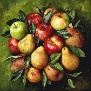 漂亮的水果油画
