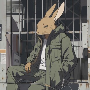 兔年东来也风插画