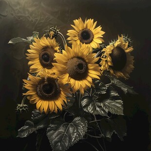 向日葵3d画