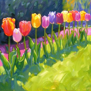 花卉油画郁金香油画