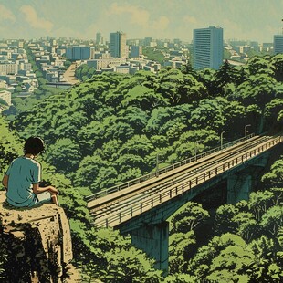 日系风景插画