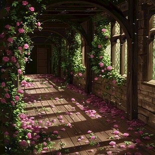 蔷薇花走廊
