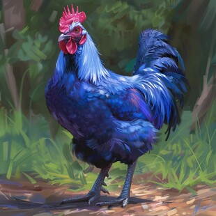 走地鸡插画