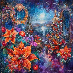 欧美圣诞装饰画