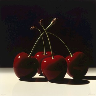 水晶樱桃插画手绘