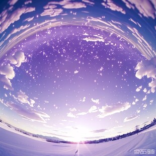 手绘紫色梦幻场景