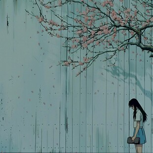 春之风影治愈系小插画