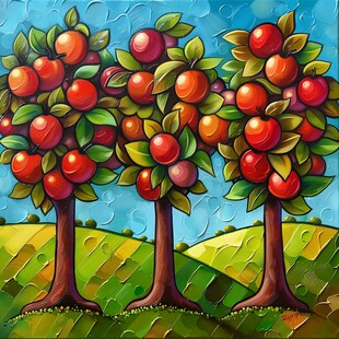 苹果树插画