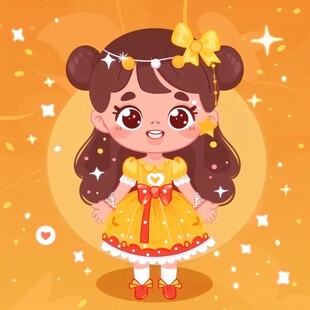 小女孩儿插