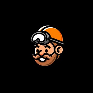 卡通矿工logo