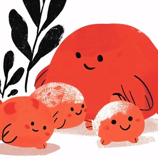 小地鼠的聚会插画
