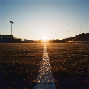 夕阳下的球场