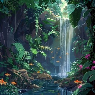 雨林插画