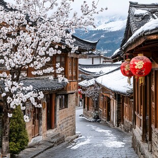 古街雪景