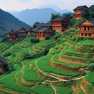 龙胜梯田风格