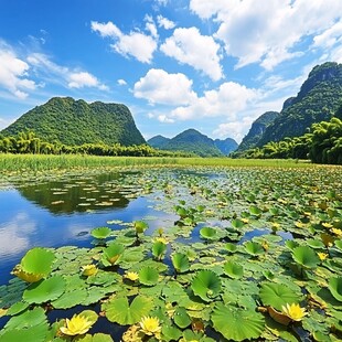 普者黑风景区荷塘