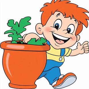 提桶男孩图片素材下载