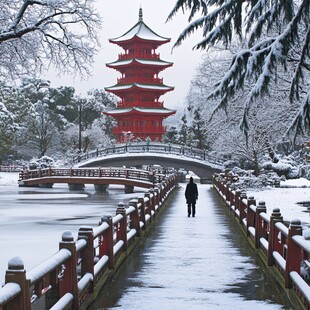 滕王阁雪景