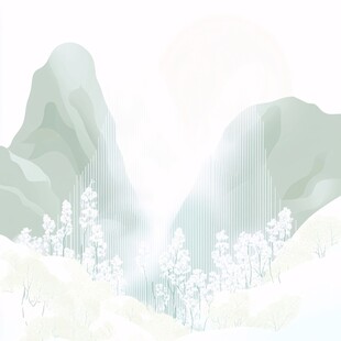 山林插画