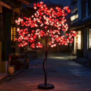 仿桃花树花灯