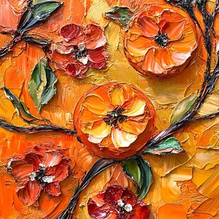 3d立体花卉油画