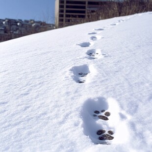 雪地猫脚印