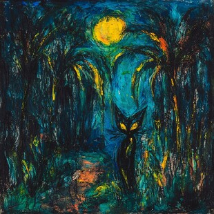 月夜油画