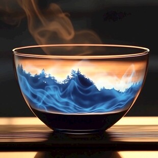 风景纹碗