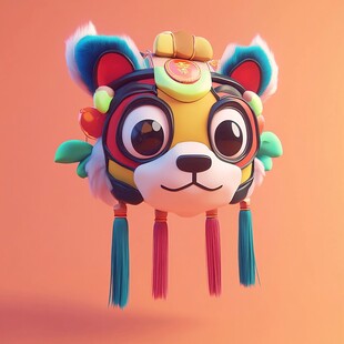 国潮舞狮文创设计