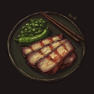 甏肉干饭插画