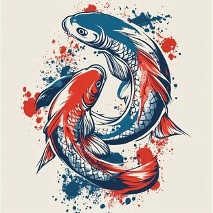 锦鲤t恤图案