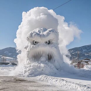 雪乡泼水成冰