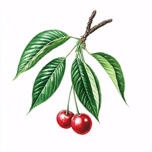 车厘子高清插画